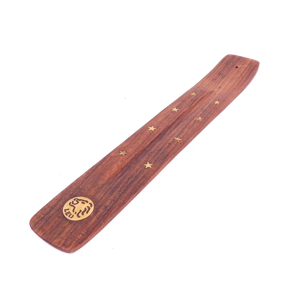 10" Wood Incense Holder - Astrology - Leo