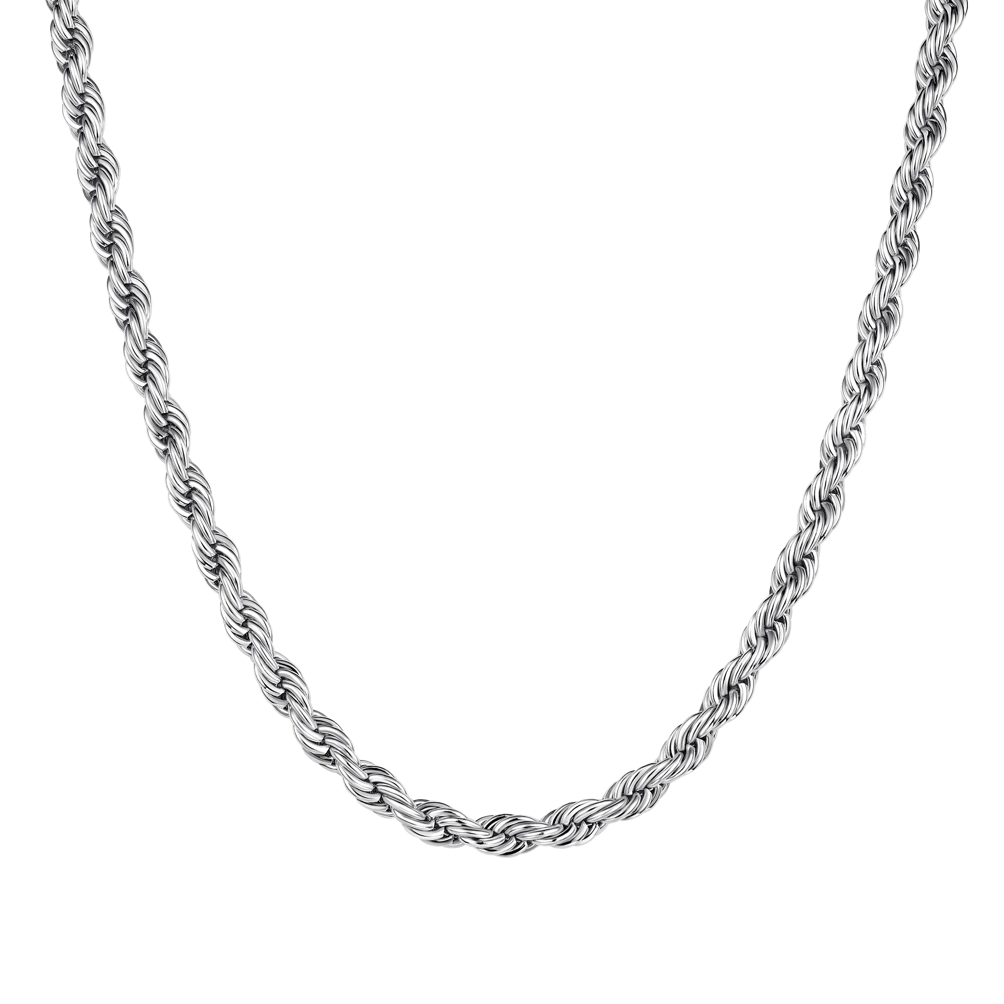 4.5mm Rope Chain - White Gold