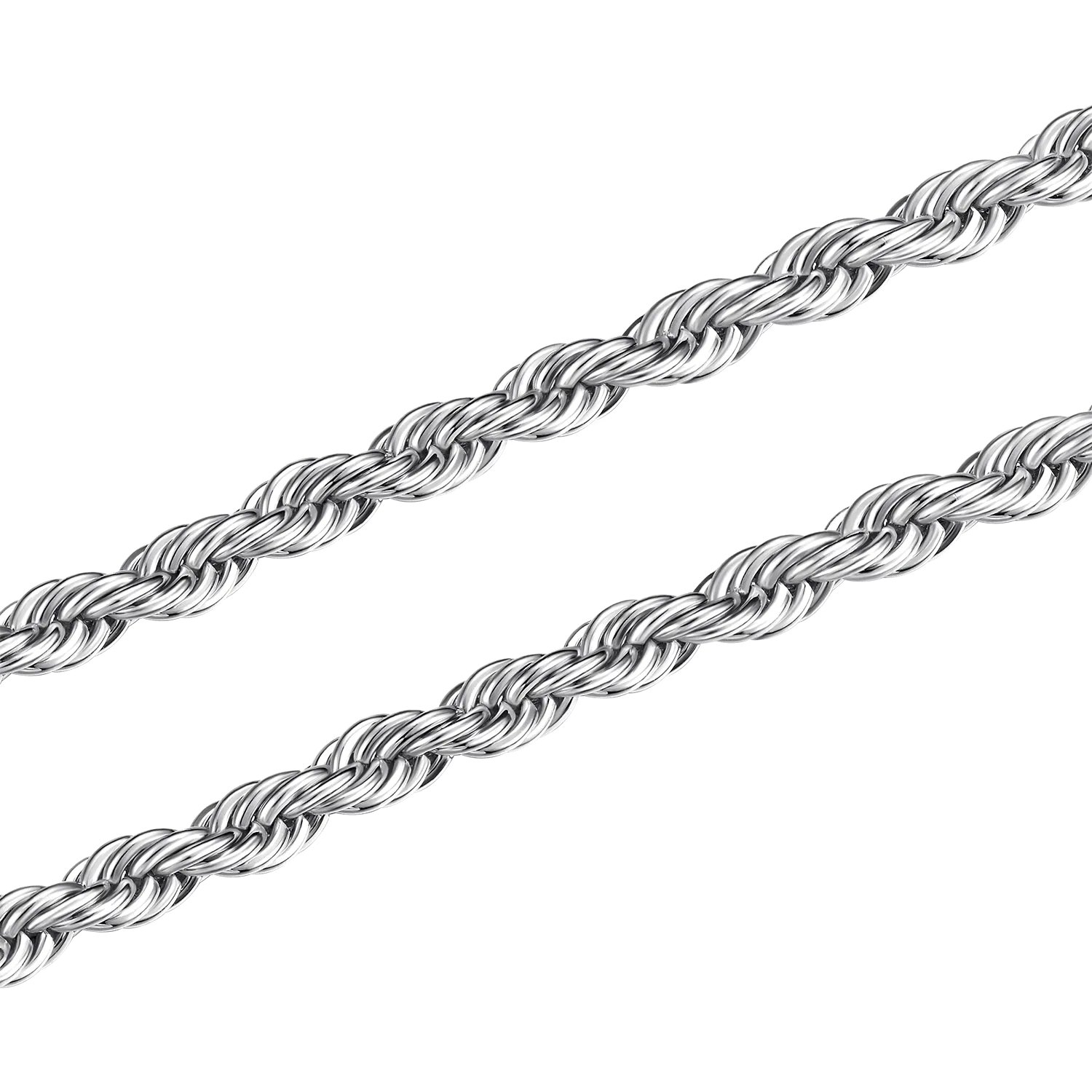 4.5mm Rope Chain - White Gold