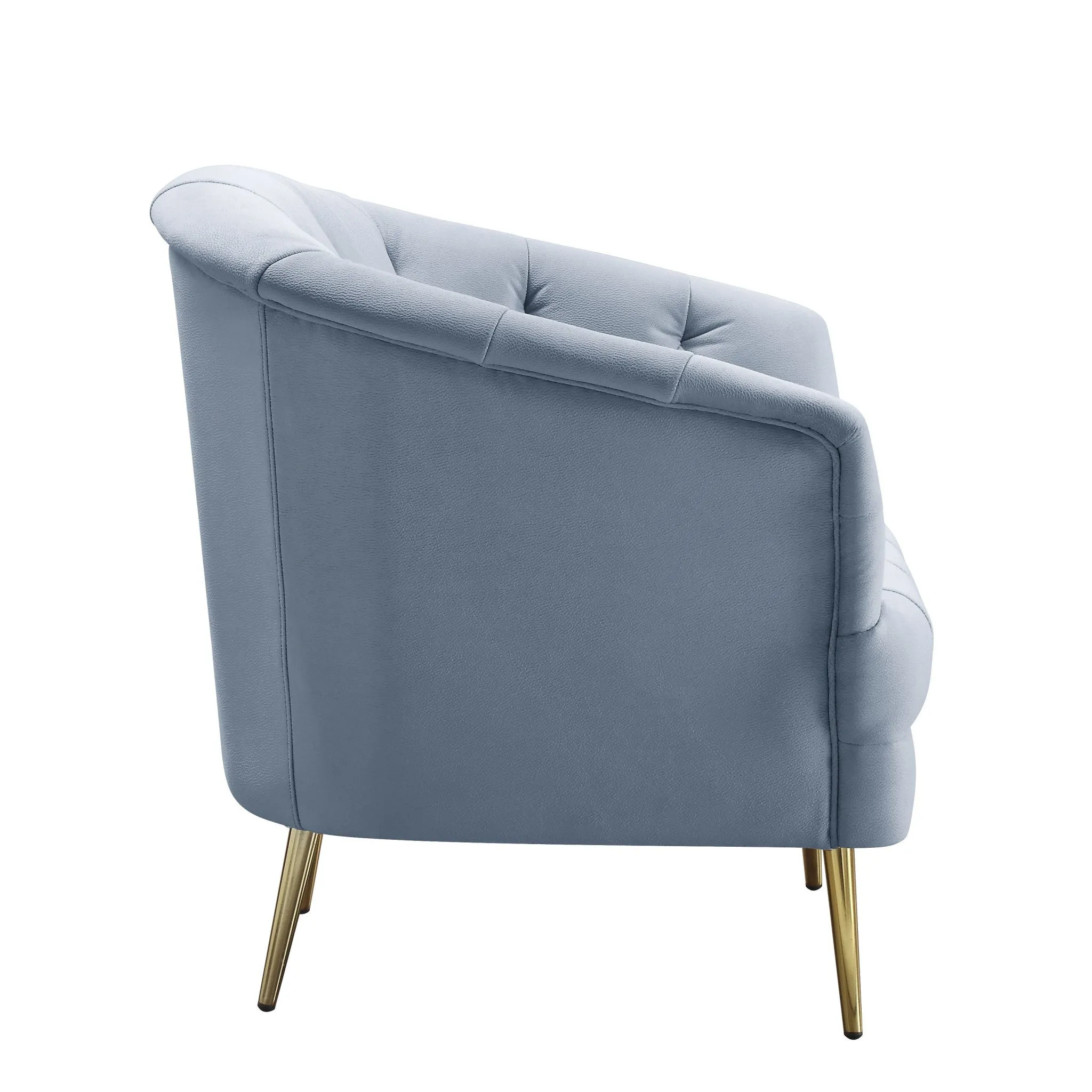 84 Light Gray Velvet And Gold Sofa