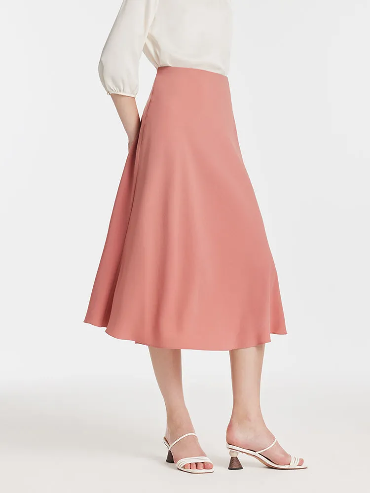 Acetate A-Line High-Waisted Women Half Skirt