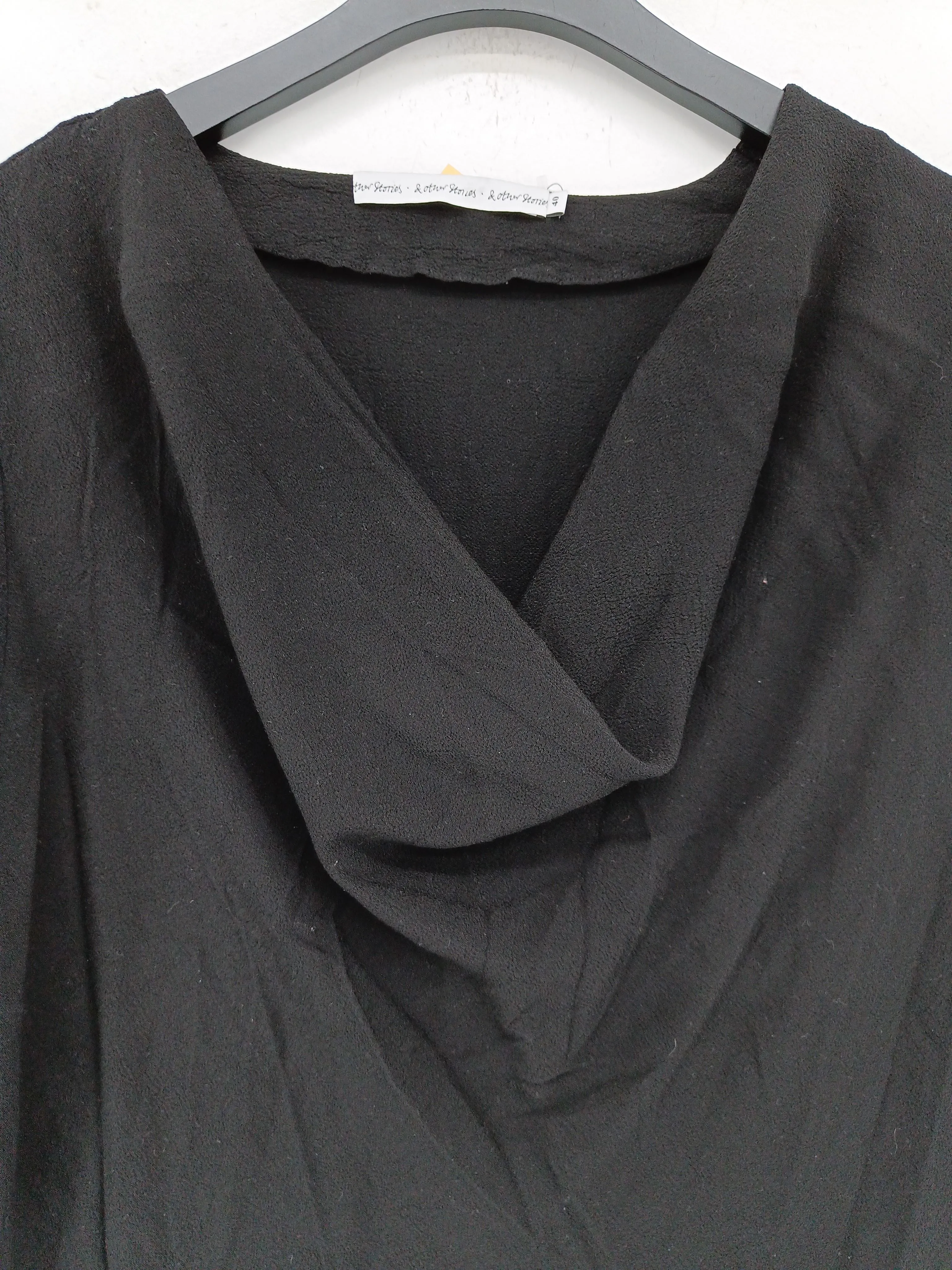 & Other Stories Women's Blouse Black 100% Viscose