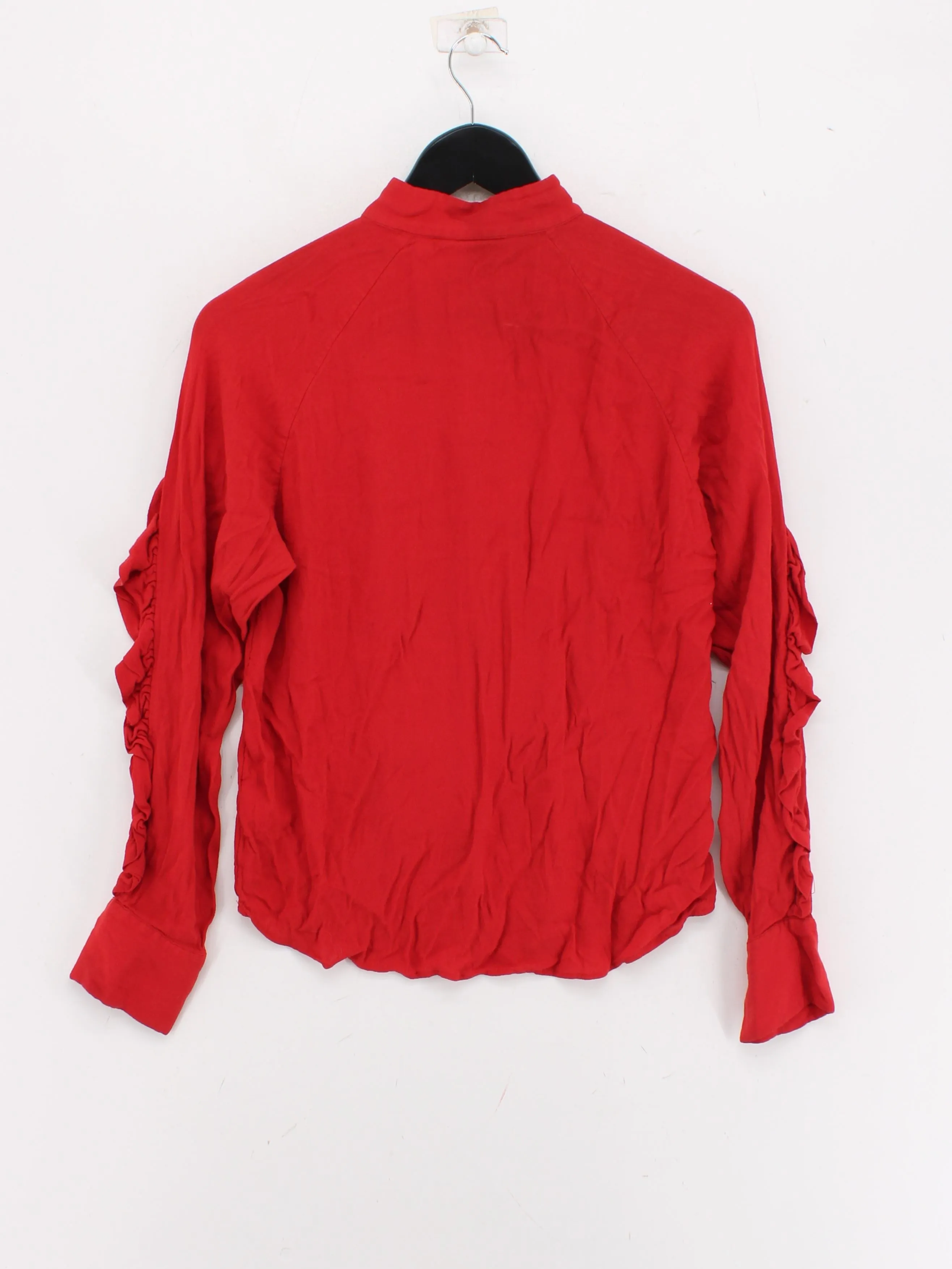 & Other Stories Women's Blouse UK 12 Red 100% Viscose