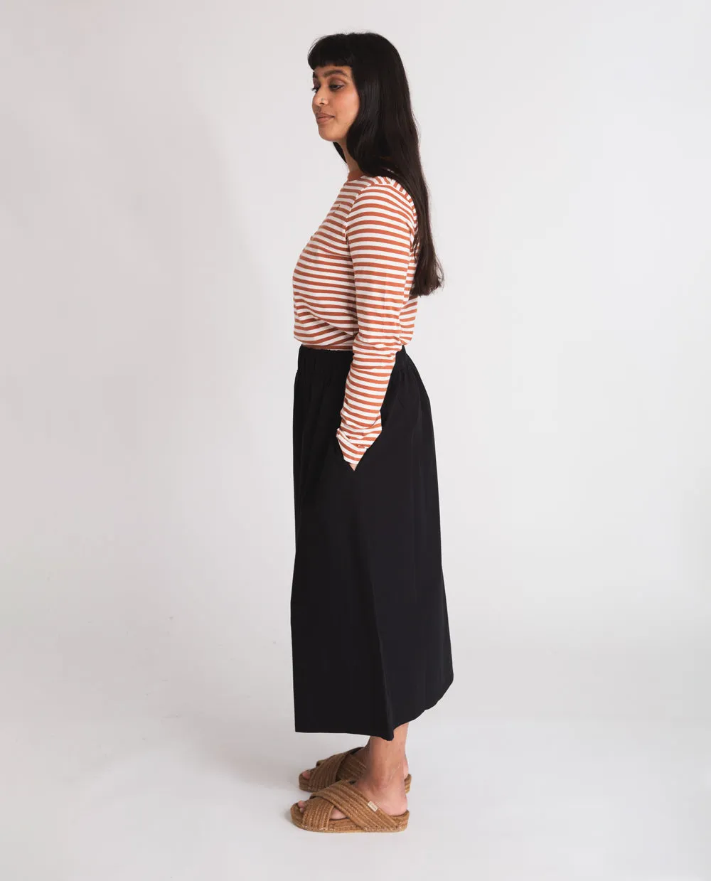 Ashley Organic Cotton Skirt In Black