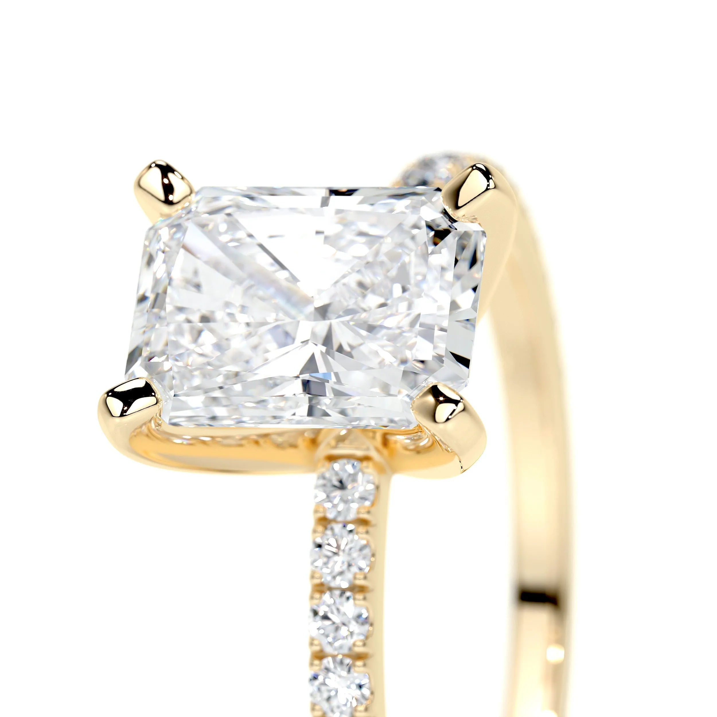 Audrey Lab Grown Diamond Ring   (1.8 Carat) -18K Yellow Gold (RTS)