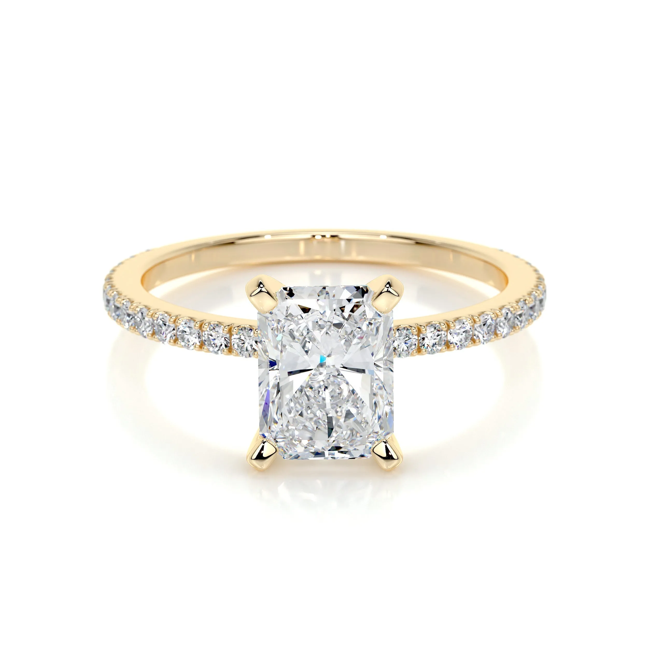 Audrey Lab Grown Diamond Ring   (1.8 Carat) -18K Yellow Gold (RTS)