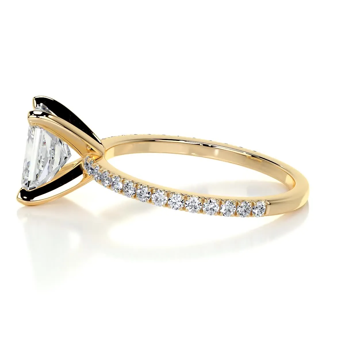 Audrey Lab Grown Diamond Ring   (1.8 Carat) -18K Yellow Gold (RTS)