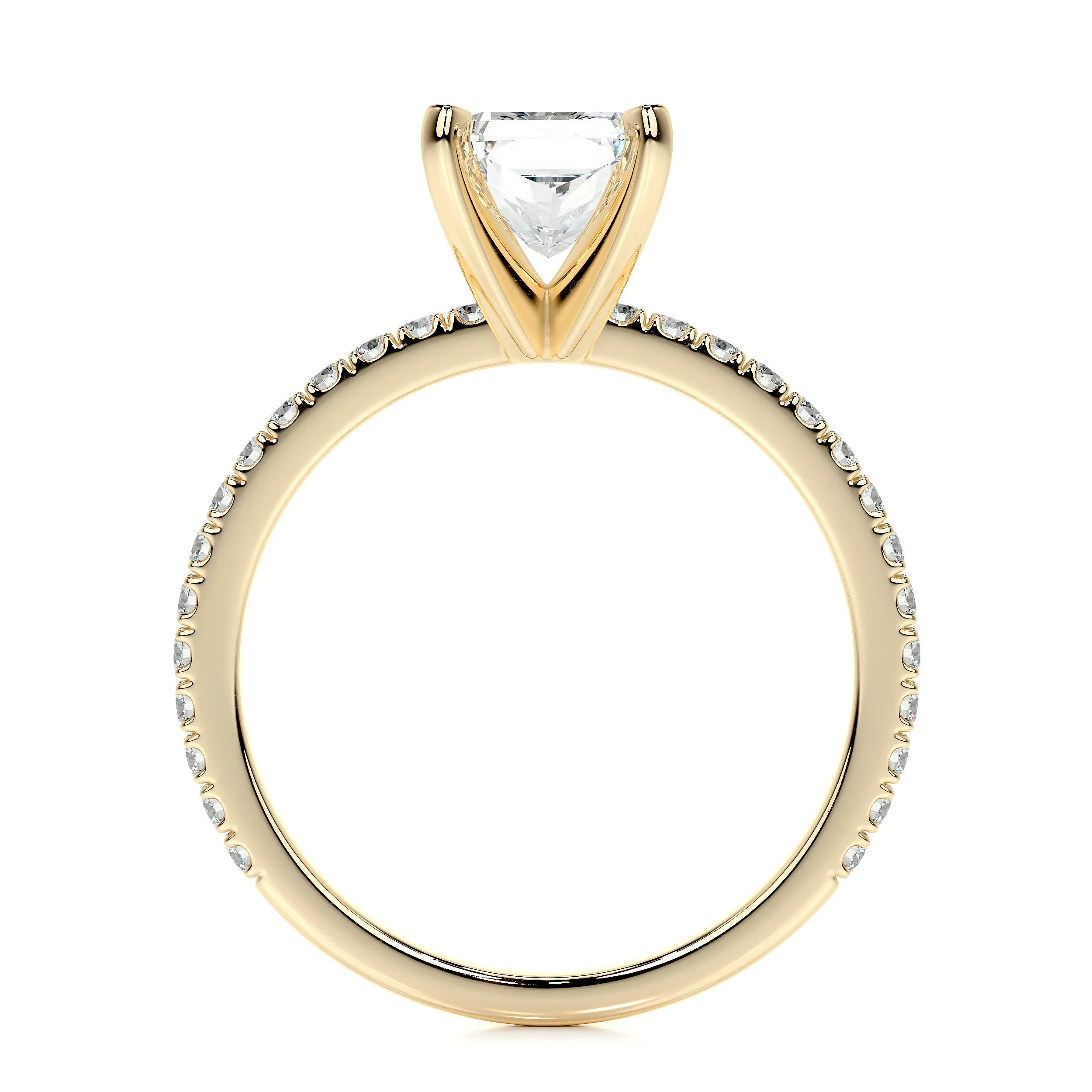 Audrey Lab Grown Diamond Ring   (1.8 Carat) -18K Yellow Gold (RTS)