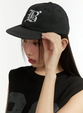 B Lettering Embroidered Snapback CU428