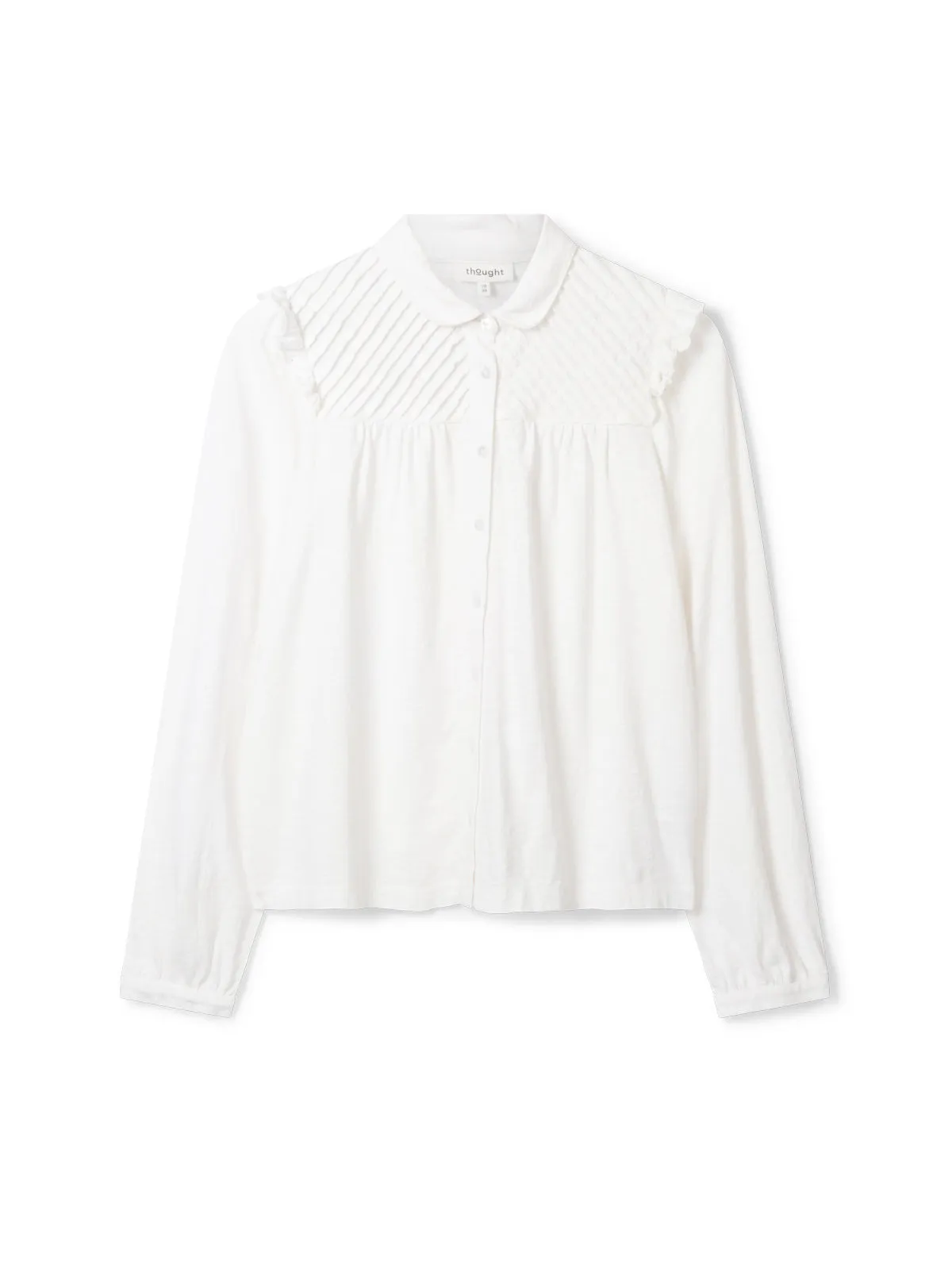 Beca Fairtrade Organic Cotton Pin Tuck Shirt - Pampas Cream