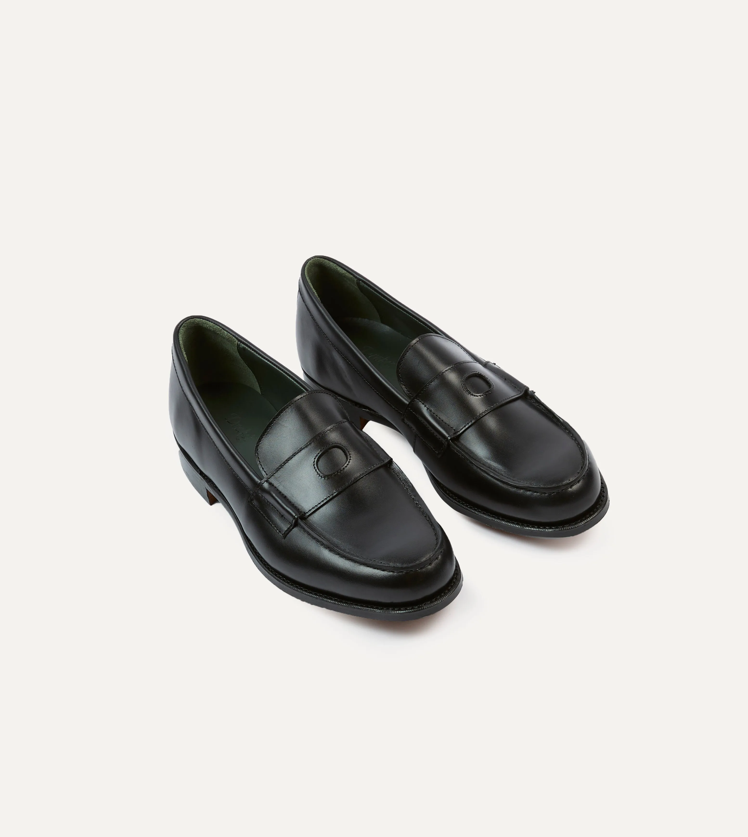 Black Calf Leather Charles Mk II Goodyear Welted Penny Loafer