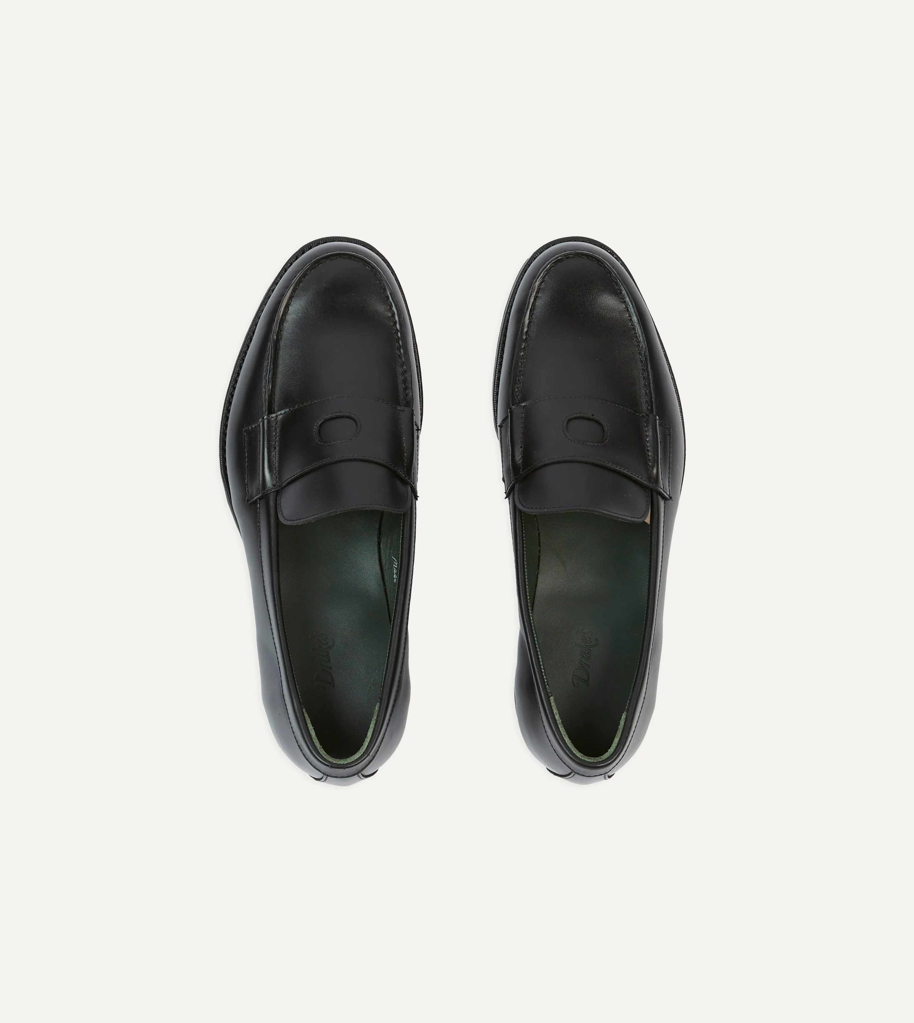 Black Calf Leather Charles Mk II Goodyear Welted Penny Loafer