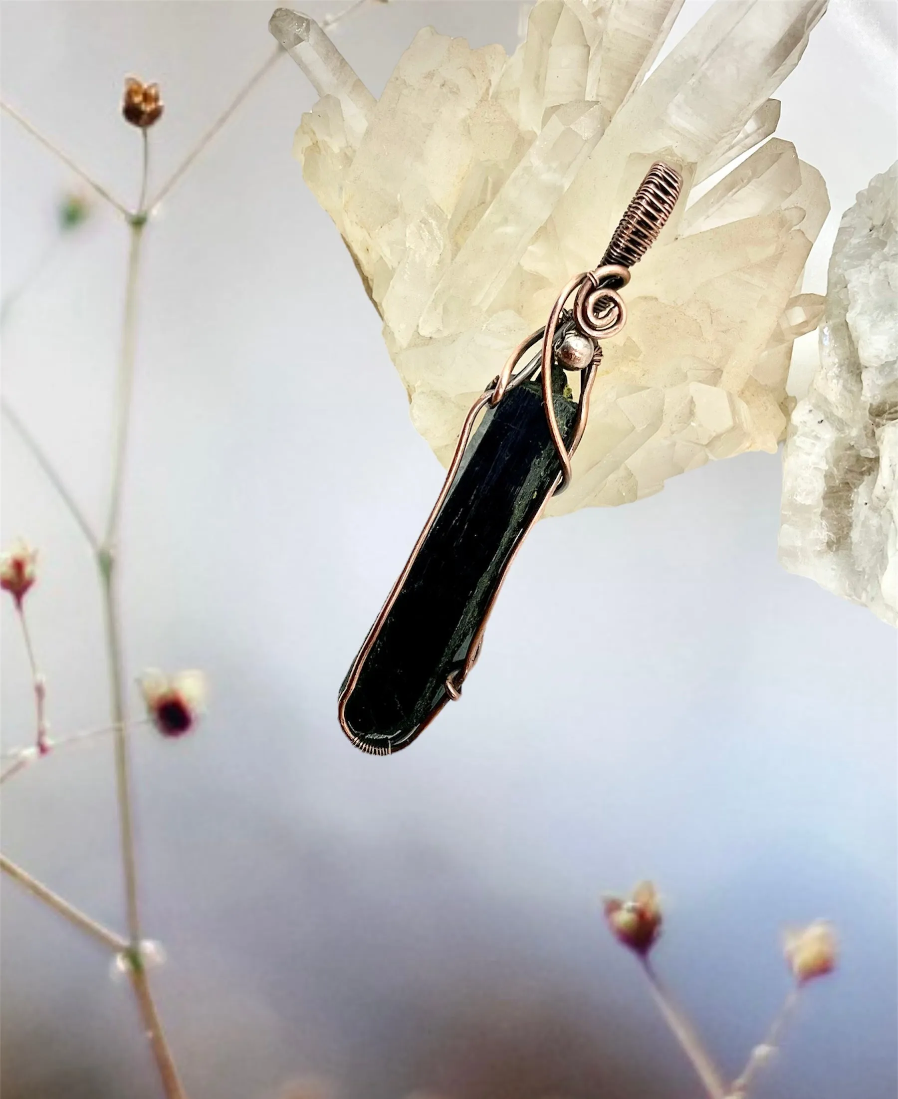 Black Tourmaline Wire Wrapped Point