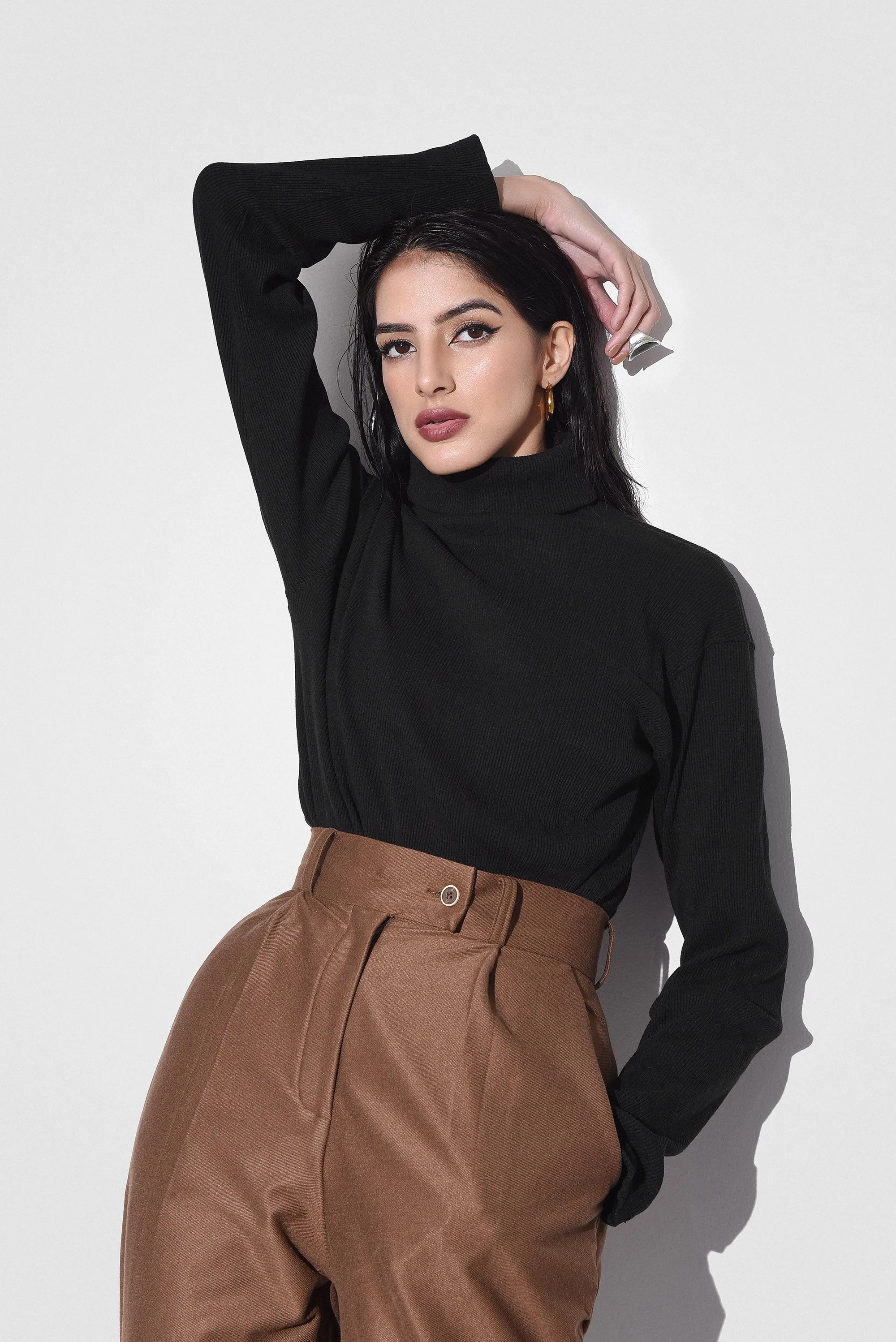 Brown Stretchable Pants