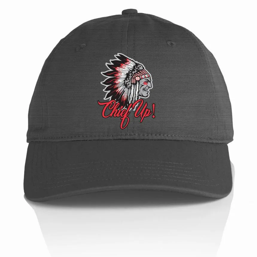 Chief Up - Infrared on Dark Grey Dad Hat