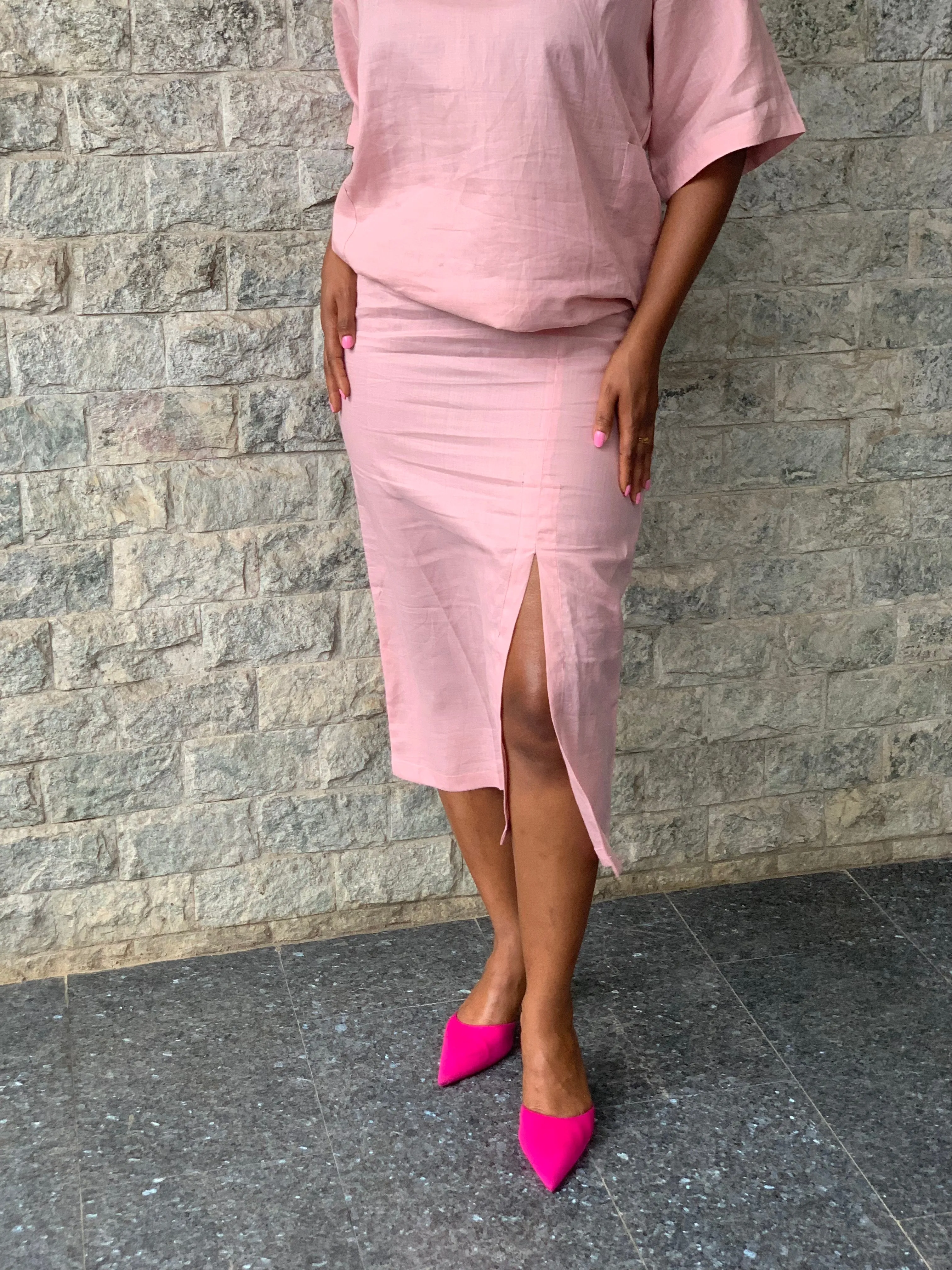 Chizoba Midi Skirt - Pink