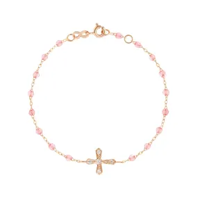 Classic Cross Vintage Diamond Rosee bracelet, Rose Gold, 6.7"