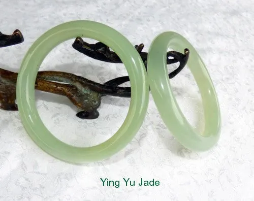 Classic Round Genuine Chinese Jade Bangle Bracelet 57mm (NJ888-57)