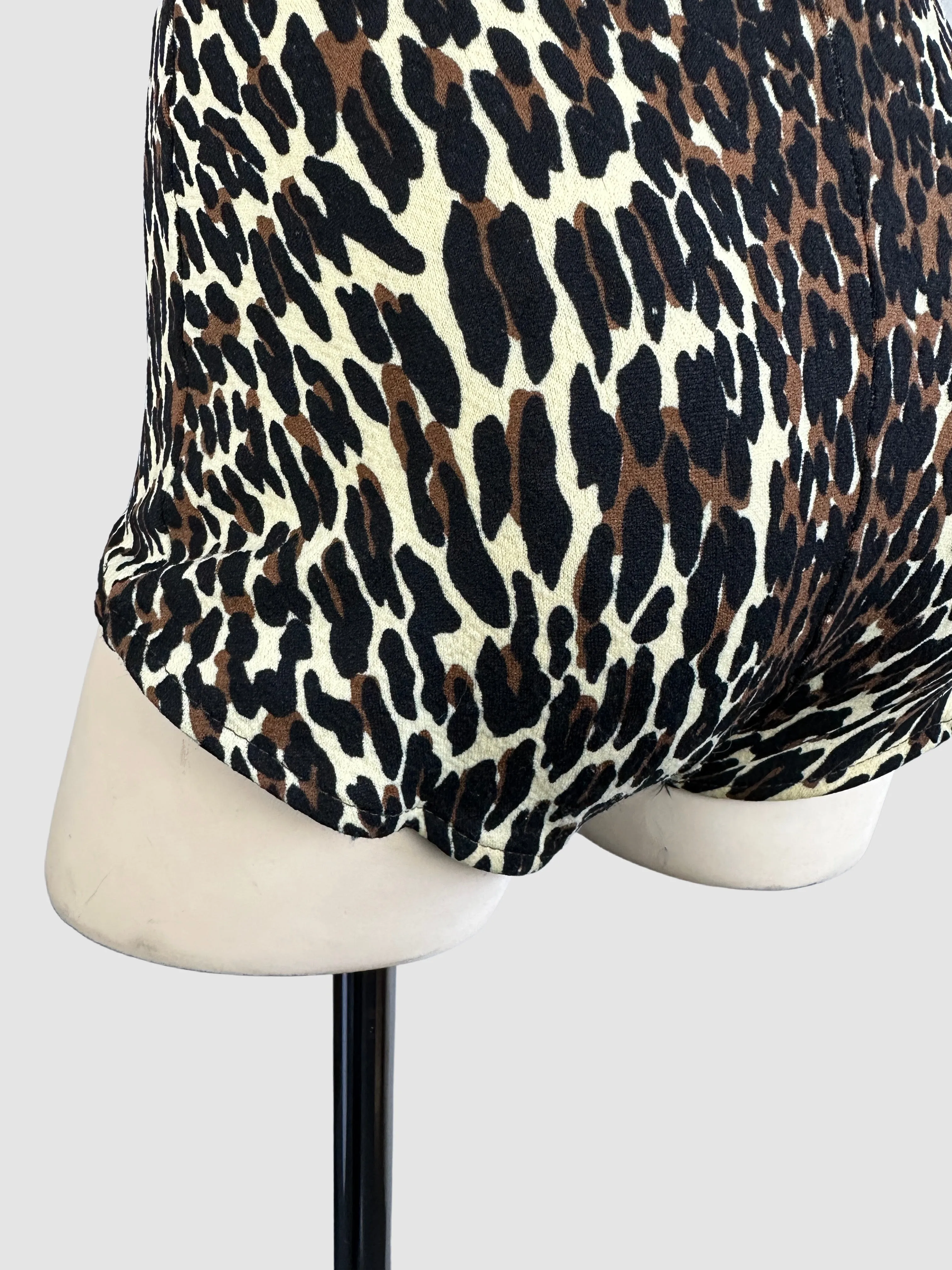 COLE Of CALIFORNIA 60s Leopard Bathing Suit  Small