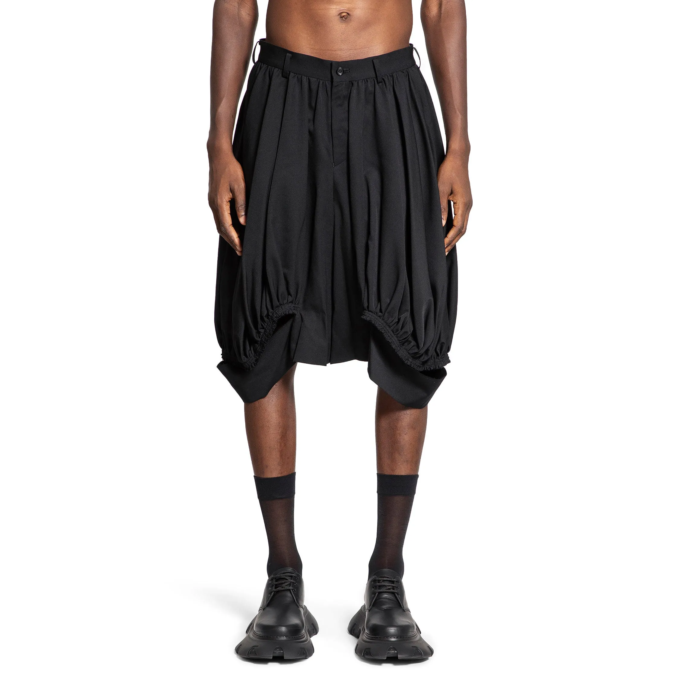 COMME DES GARCONS HOMME PLUS MAN BLACK SHORTS & SKIRTS