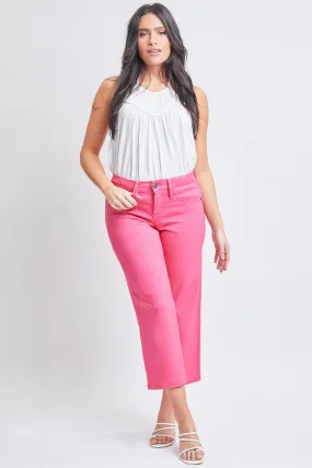 Coral Jeanswear Full Size Mid-Rise Hyperstretch Cropped Straight Pants