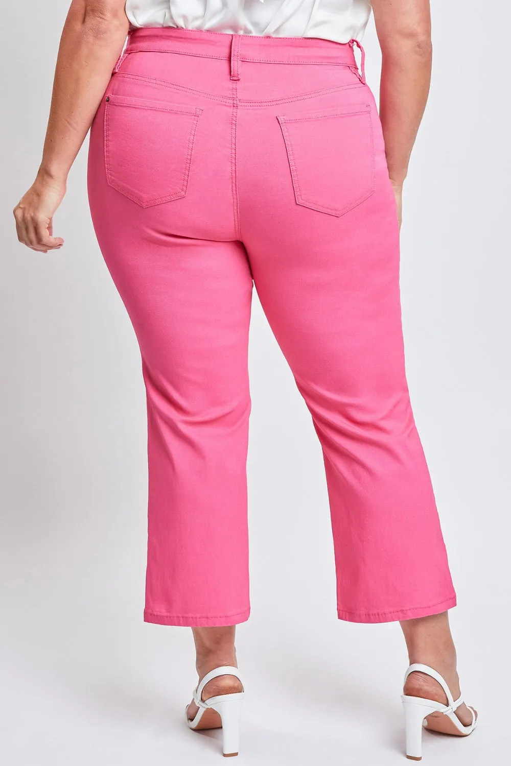 Coral Jeanswear Full Size Mid-Rise Hyperstretch Cropped Straight Pants