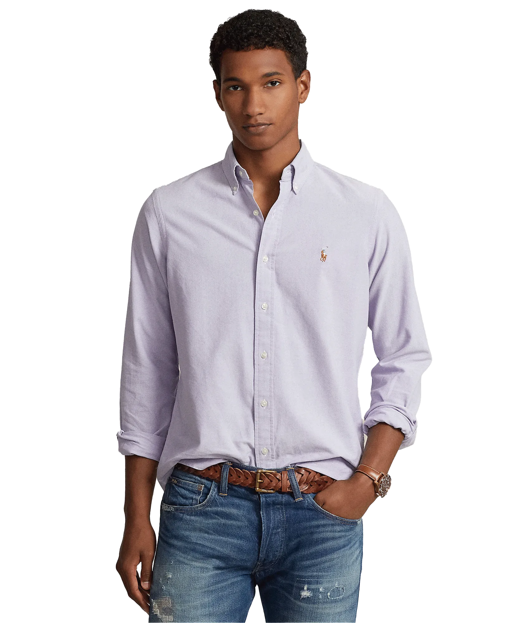 Custom Fit Oxford Shirt - Purple