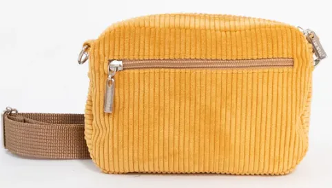 EMENTA SB - FLUFFY SIGNATURE CORDUROY BAG - YELLOW