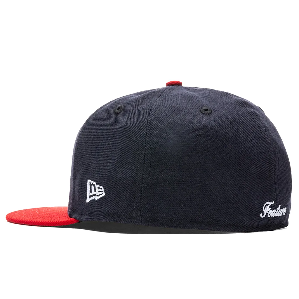 Feature x New Era OE Fitted Cap - Navy/Red