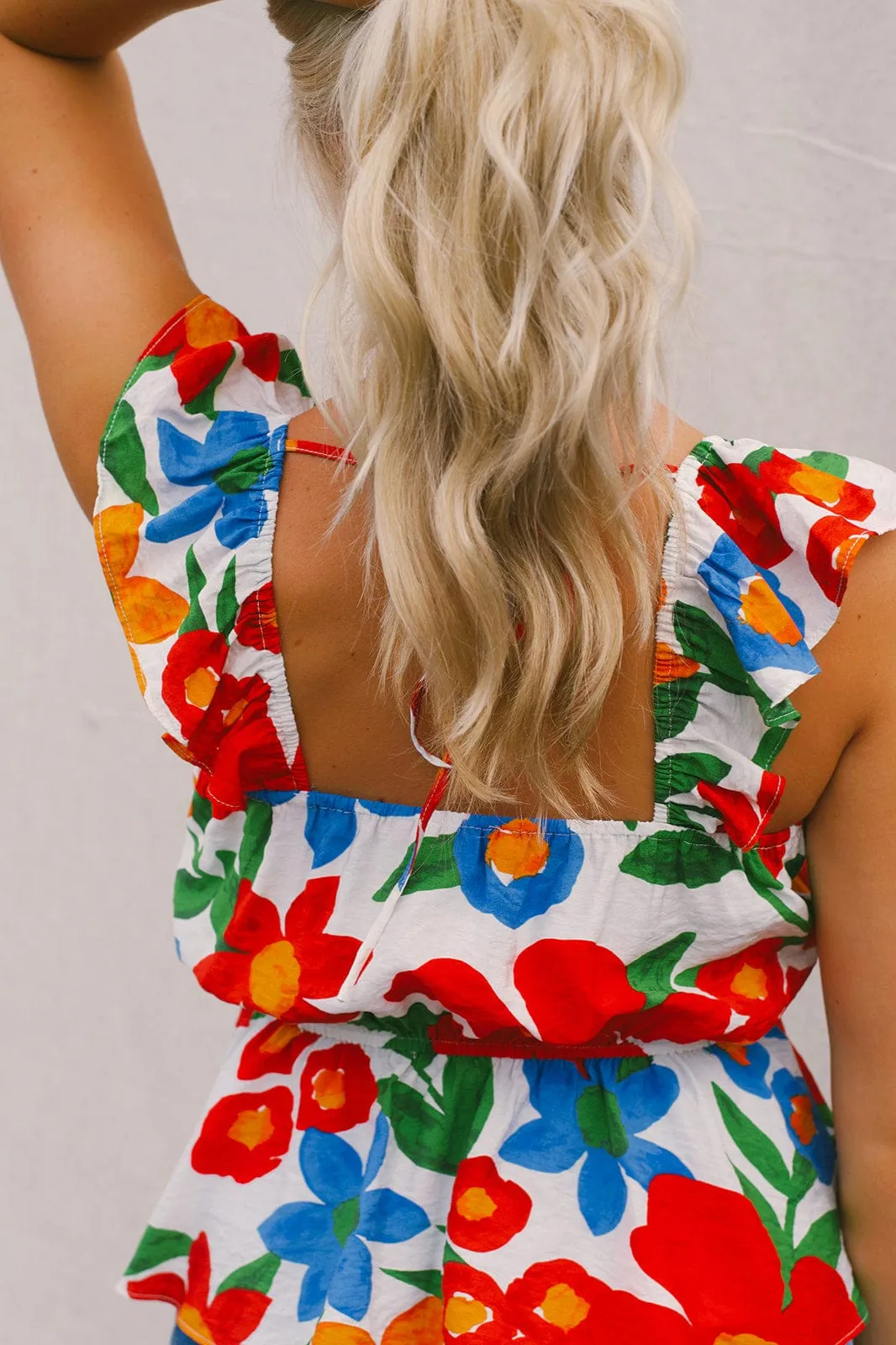 Floral Sleeveless Babydoll Top