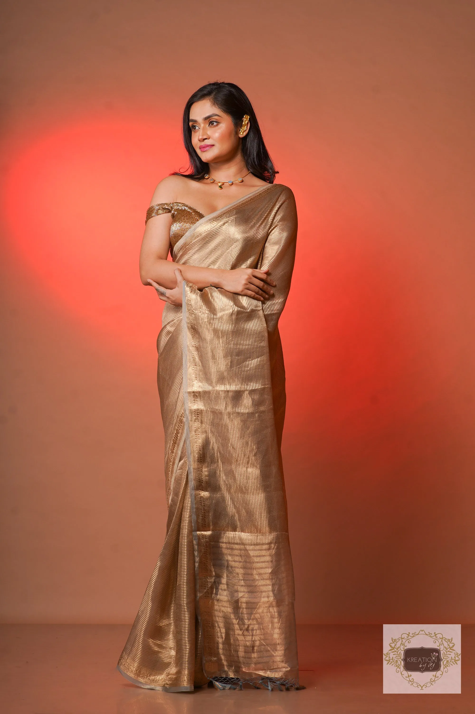 Glam Pure Tissue Banarasi Saree