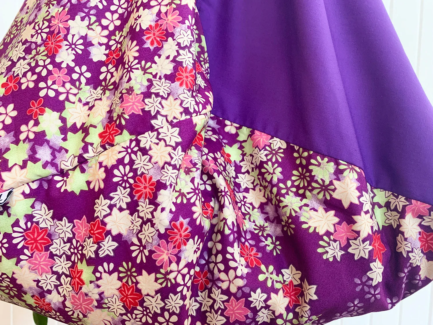 *Handmade* Origami bag | Market bag | Purple floral