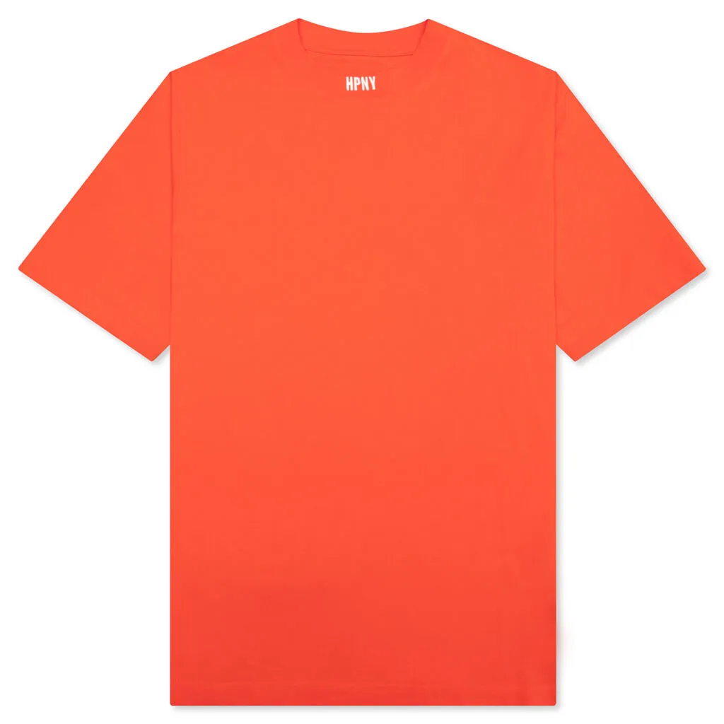 HPNY EMB S/S Tee - Orange/White