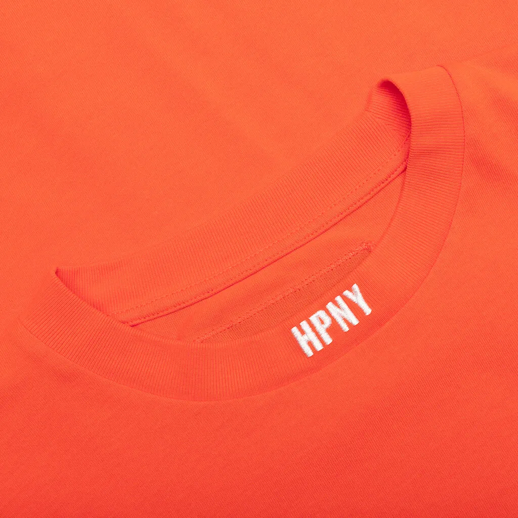 HPNY EMB S/S Tee - Orange/White