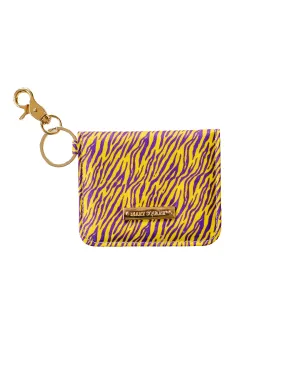 ID Wallet | Tiger Stripes Purple   Gold