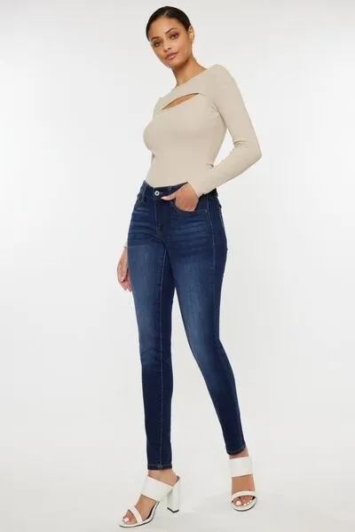 Kancan Mid Rise Gradient Skinny Jeans (Online Exclusive)