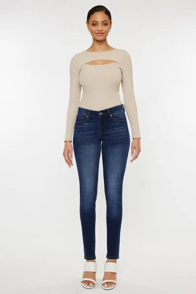 Kancan Mid Rise Gradient Skinny Jeans (Online Exclusive)