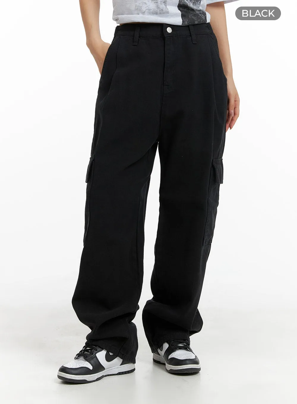 Low Rise Cotton Cargo Pants CM419