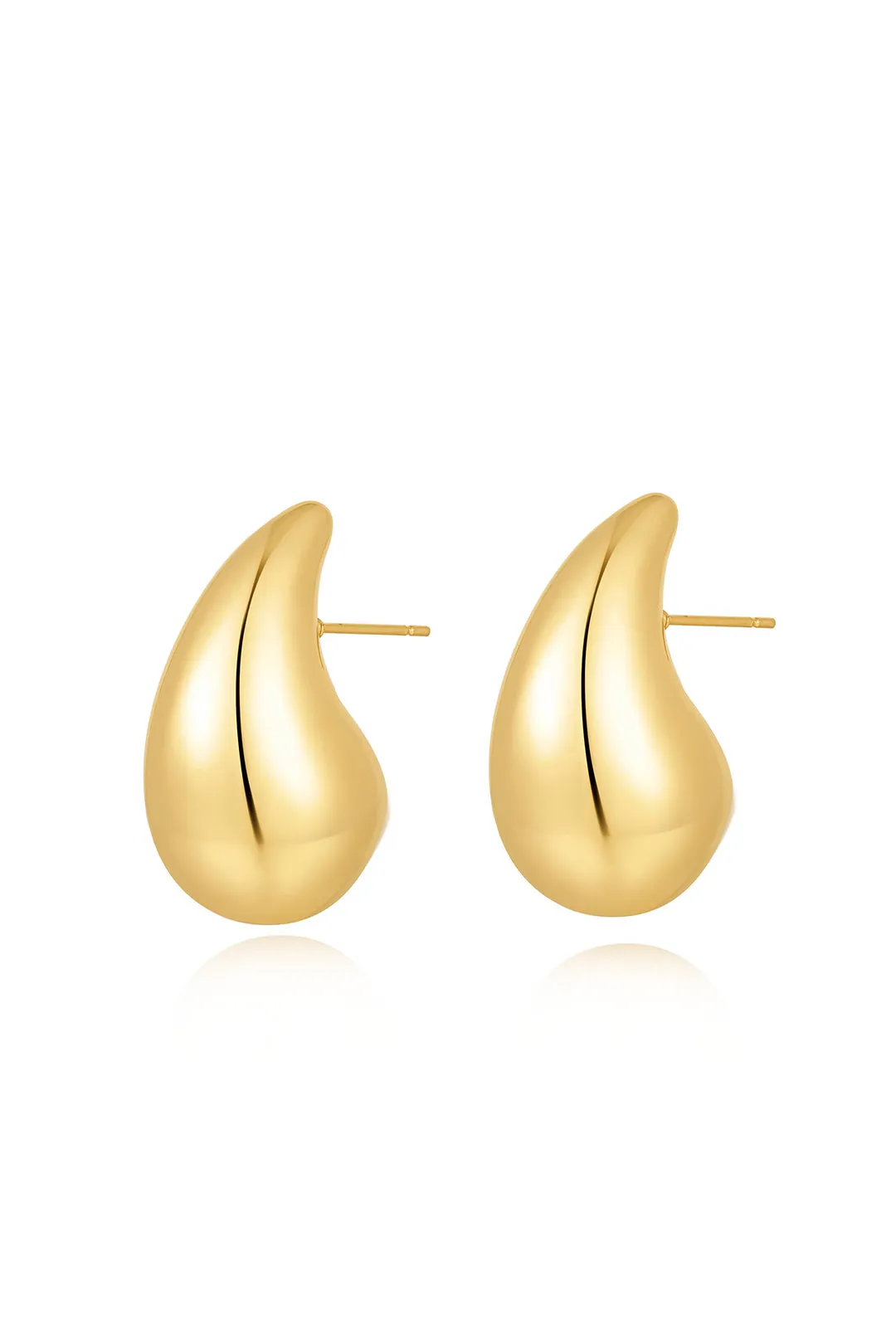 Luv Aj Gia Teardrop Hoop Earrings in Polished 14k Gold Plated