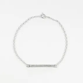 Medium Letter Pressed Bar Bracelet