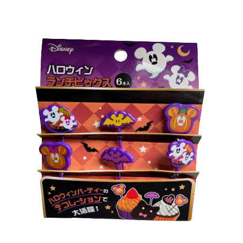 Mickey & Minnie Mouse Halloween Set B Food Picks