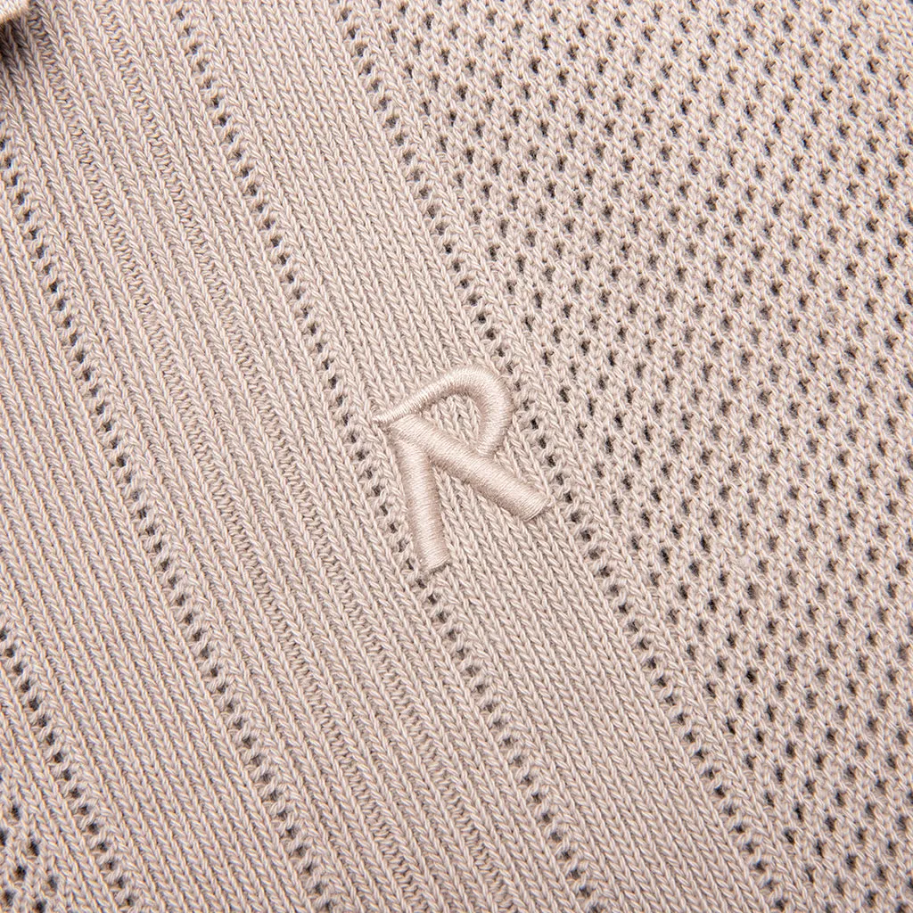 Open Stitch Polo - Cashmere