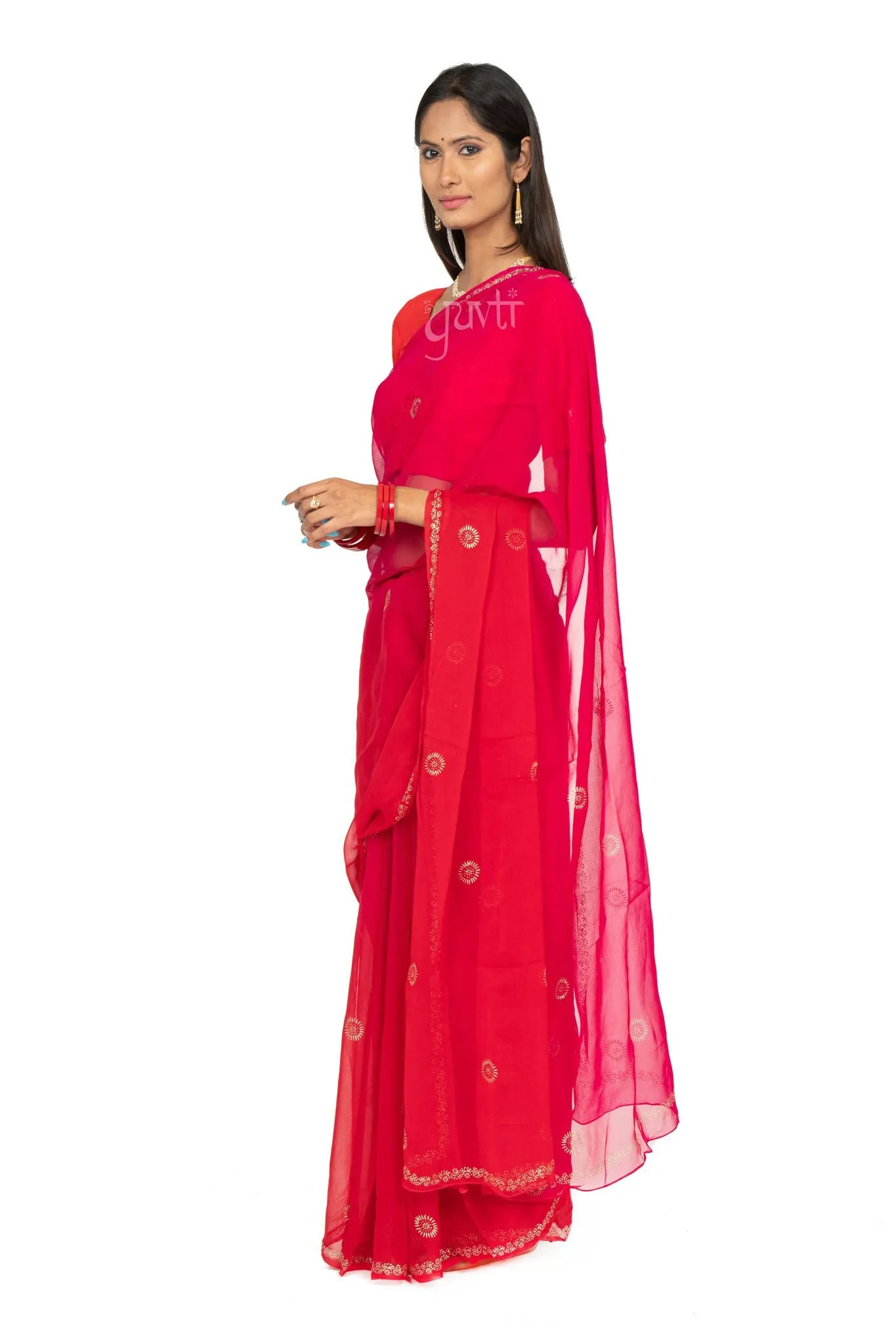 Phawari Viscose Chiffon Saree