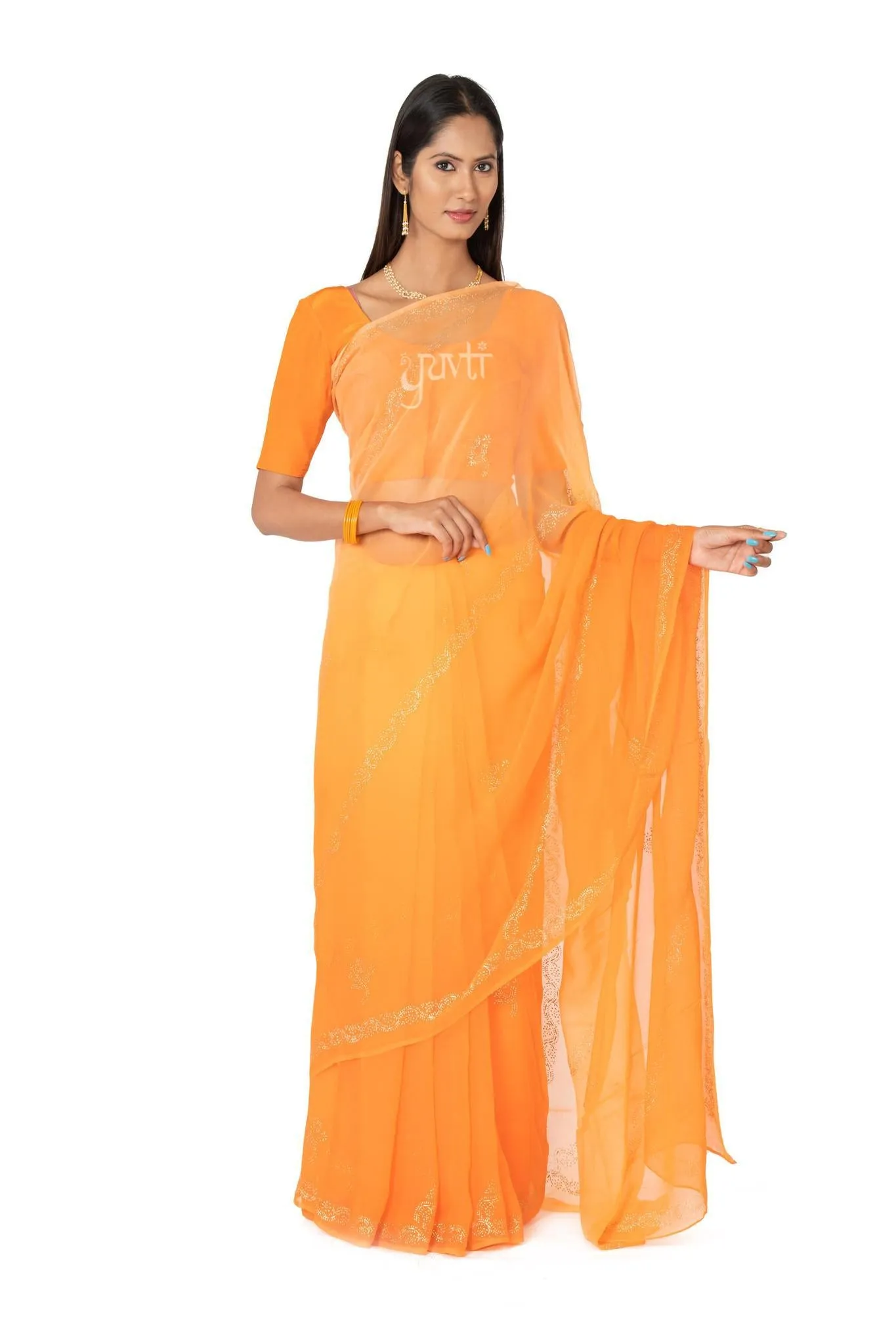 Phawari Viscose Chiffon Saree