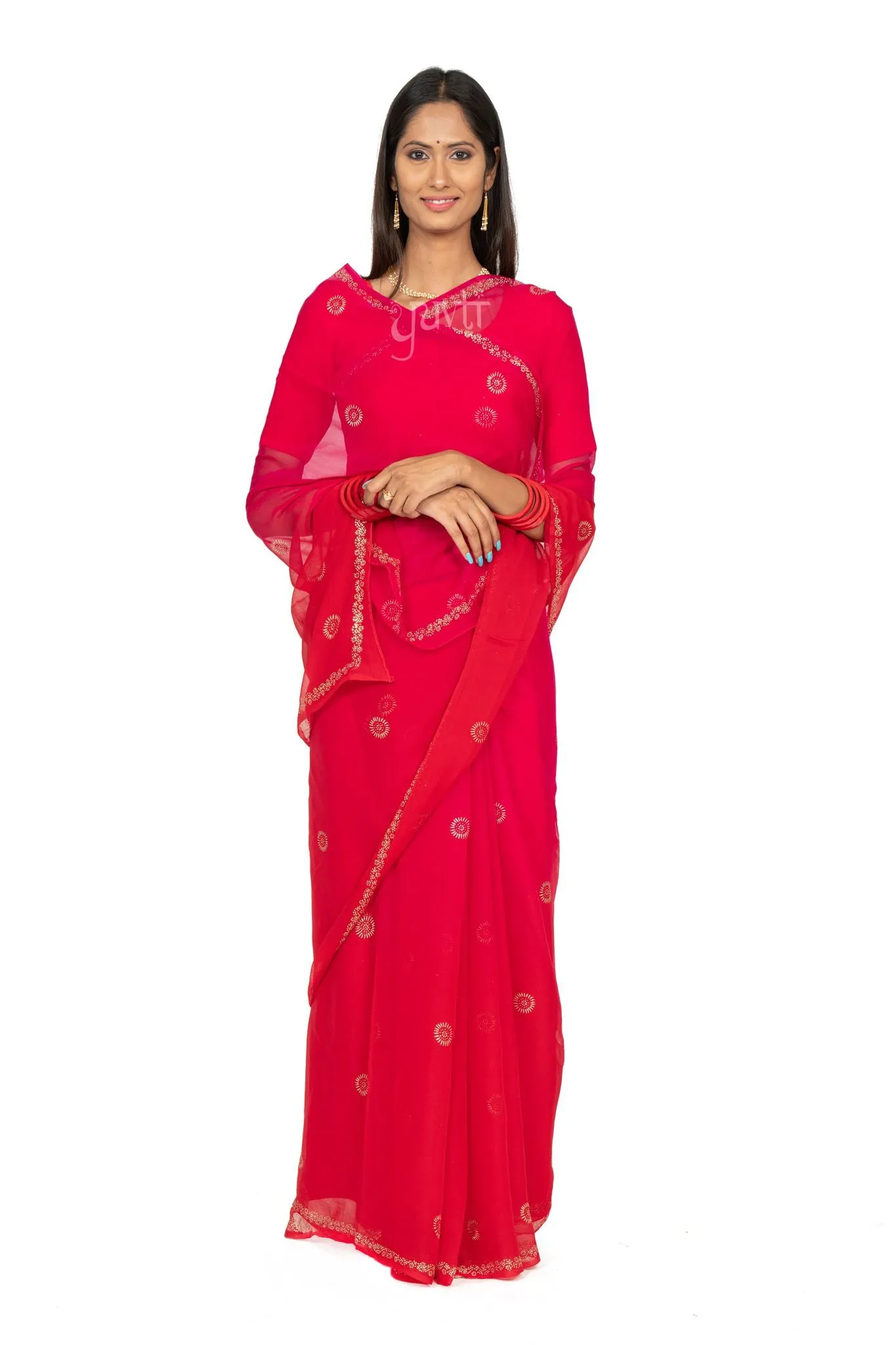 Phawari Viscose Chiffon Saree