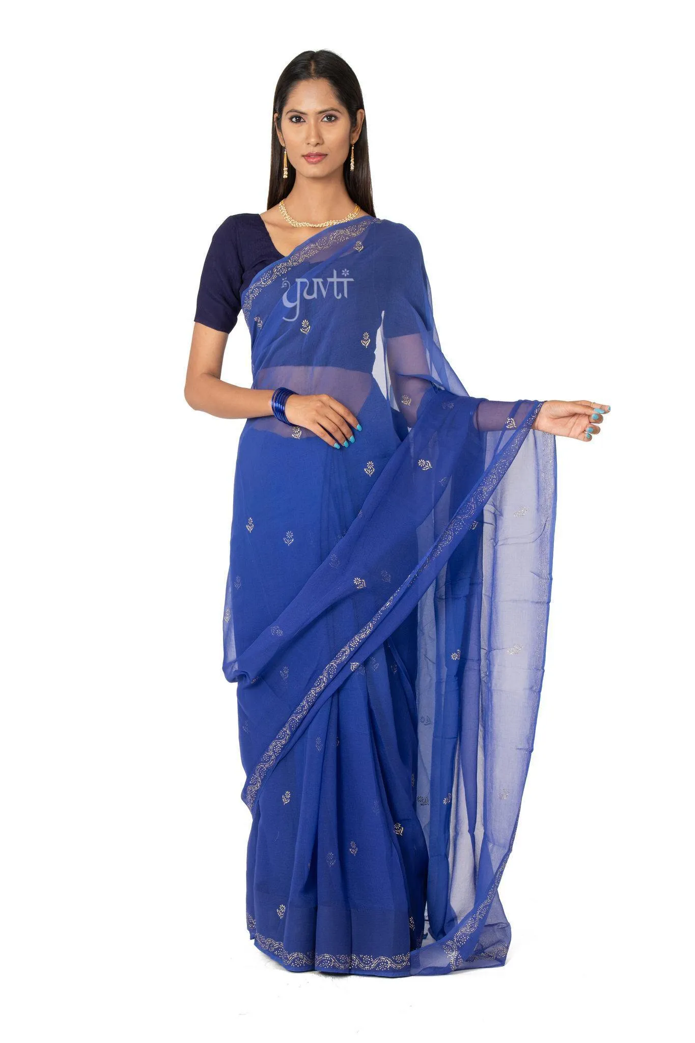 Phawari Viscose Chiffon Saree