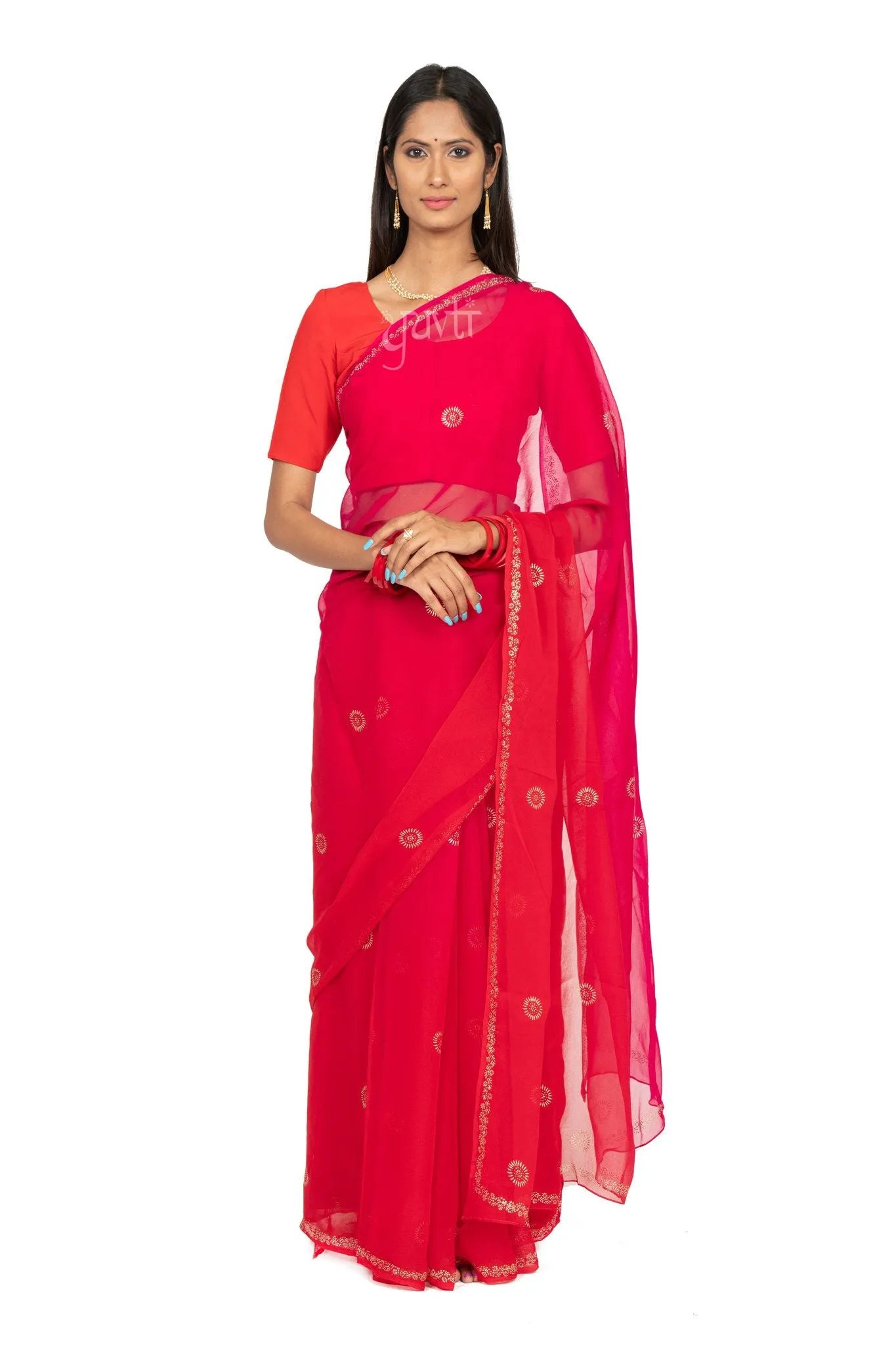 Phawari Viscose Chiffon Saree