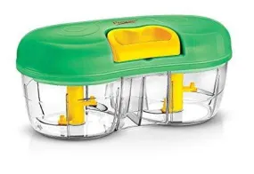 Prestige Double Bowl Vegetable Cutter (Green, 600ml) PVC 4.0