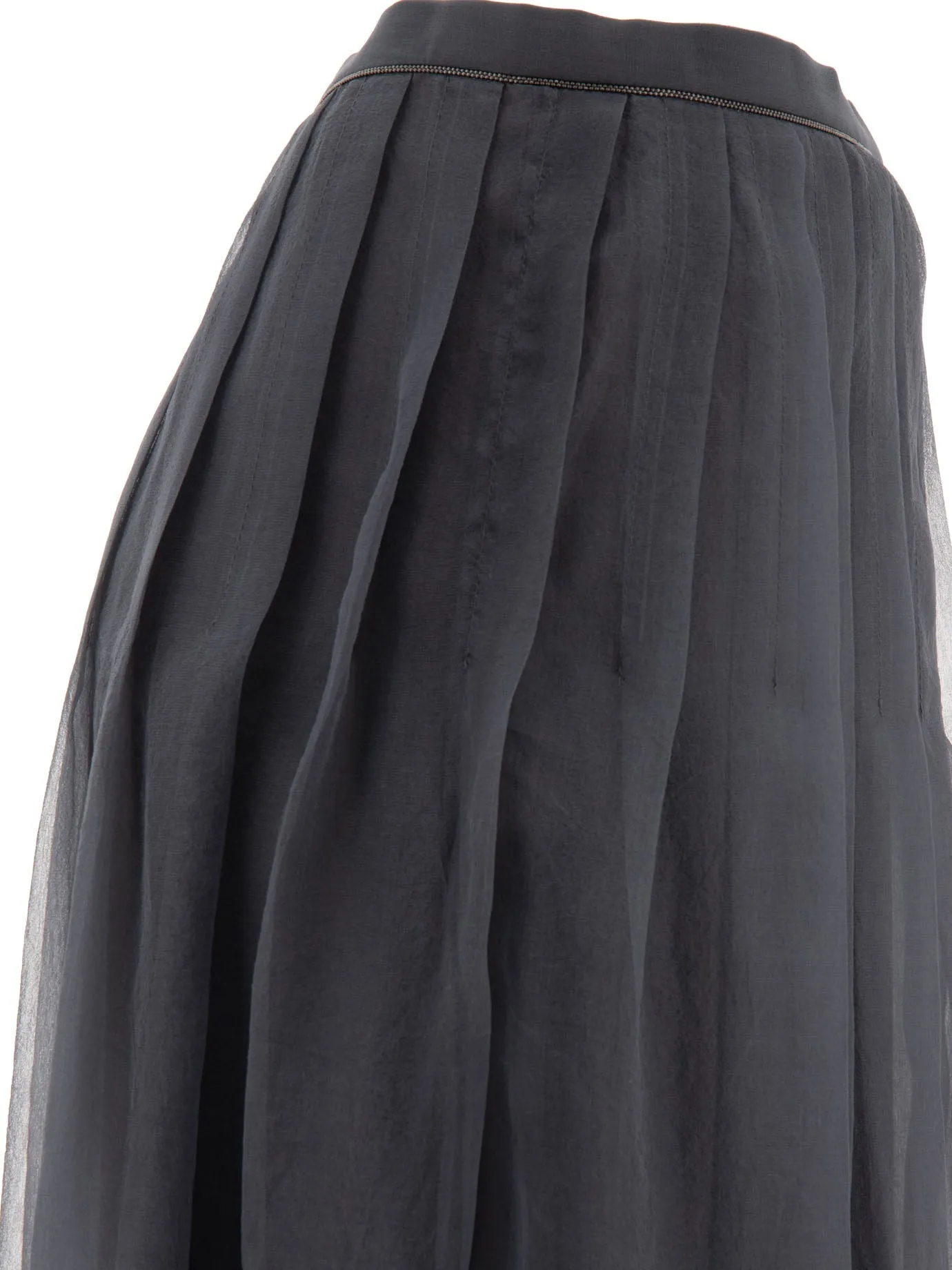 "PLEATED MIDI" SKIRT