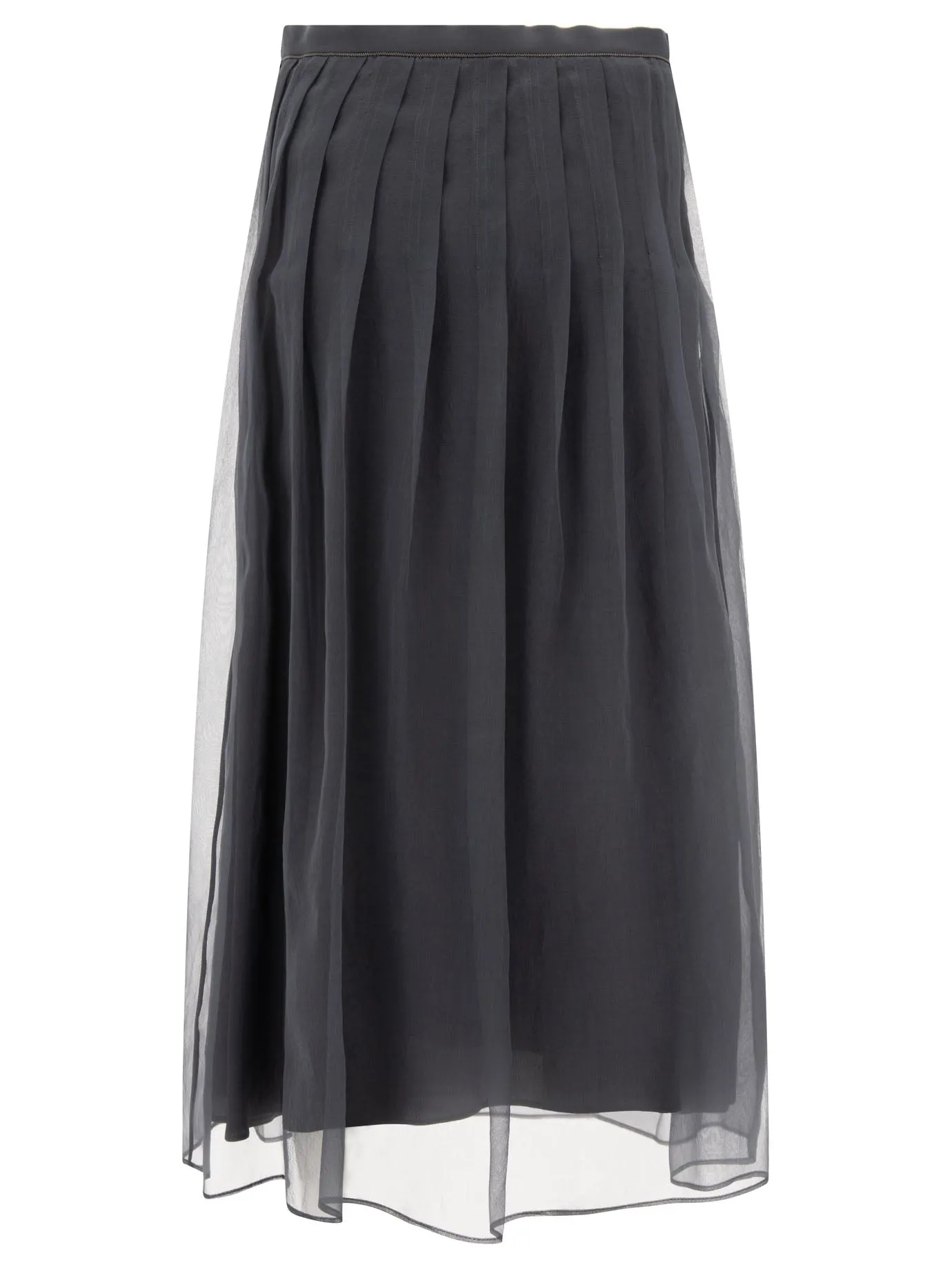 "PLEATED MIDI" SKIRT